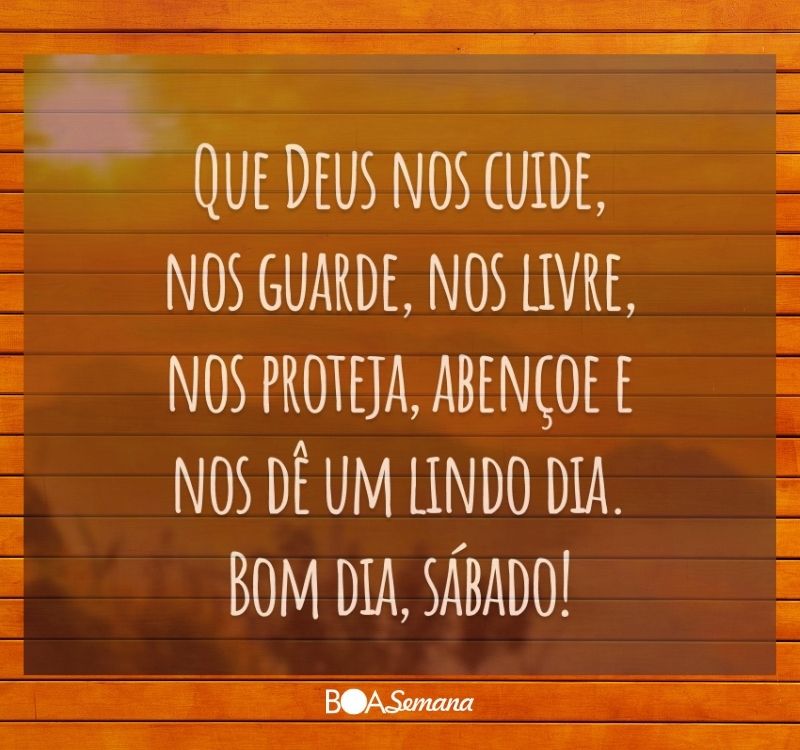 Bom dia de sabado