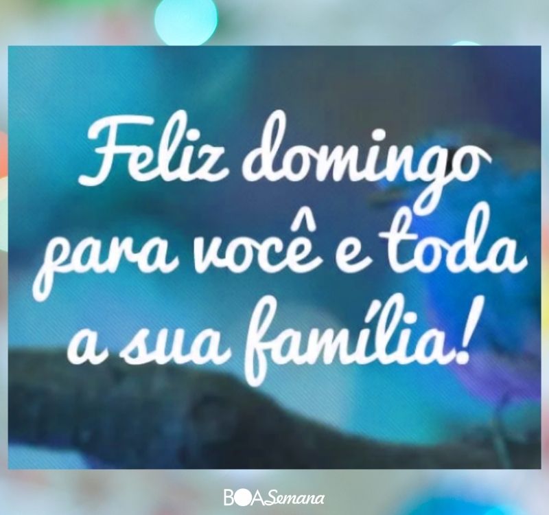 Bom dia domingo abençoado