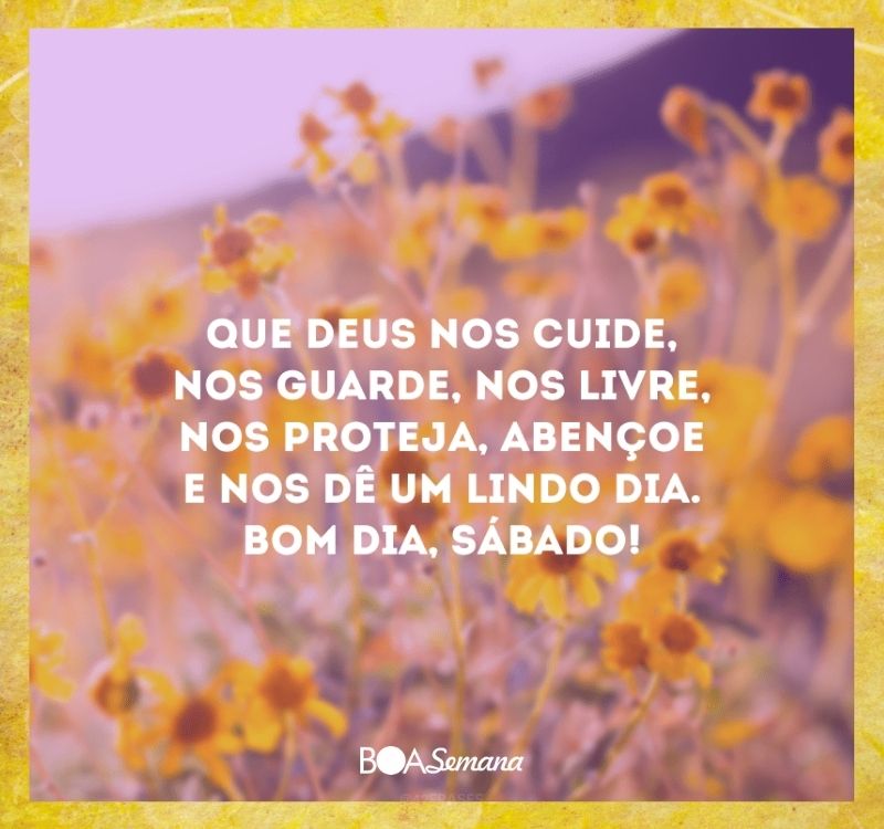 Bom dia sabado abençoado