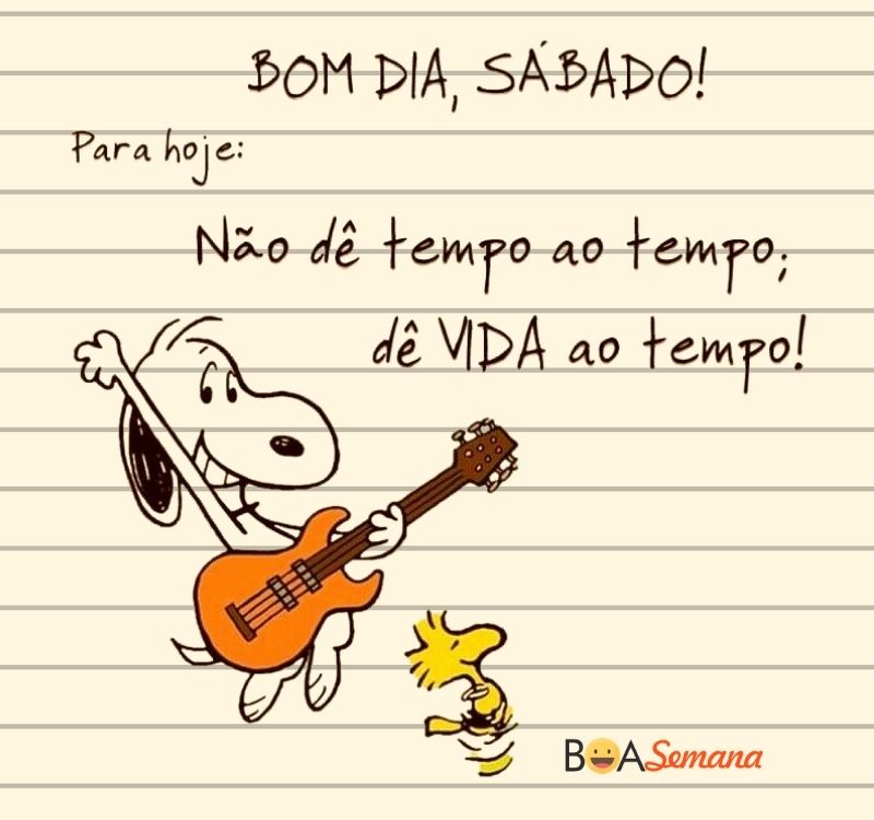 Bom dia sabado snoopy