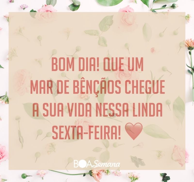 Bom dia sexta-feira