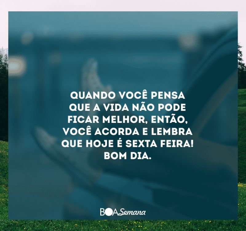Mensagem de bom dia sexta feira