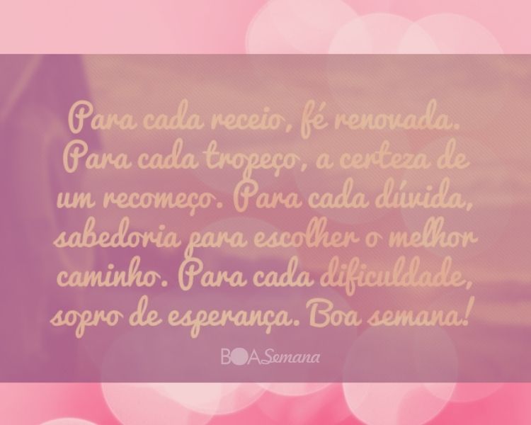 Mensagem de boa semana