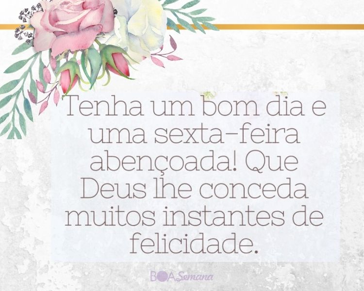 Sexta feira bom dia com toda harmonia