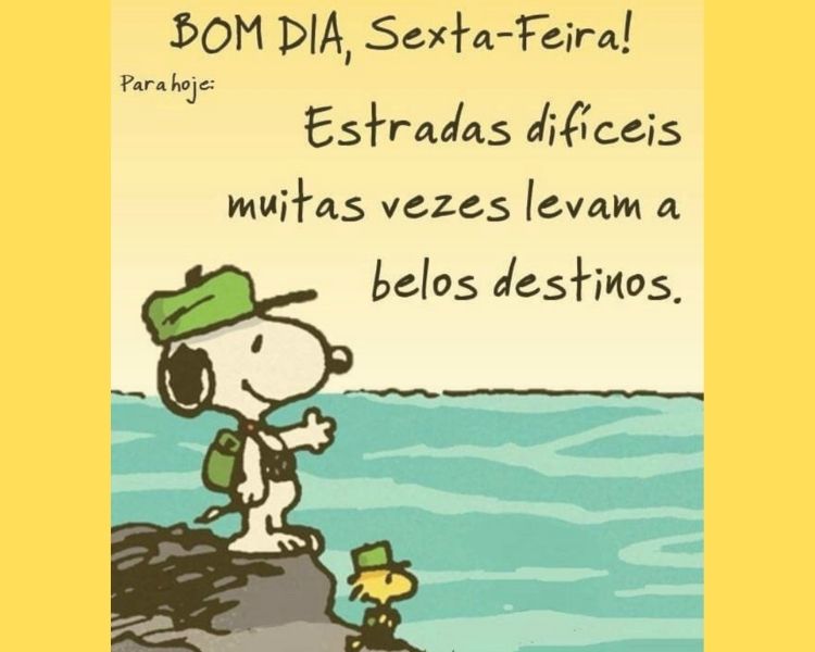 Bom dia sexta feira snoopy super feliz