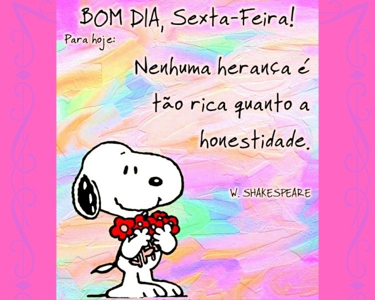 Bom dia sexta feira snoopy